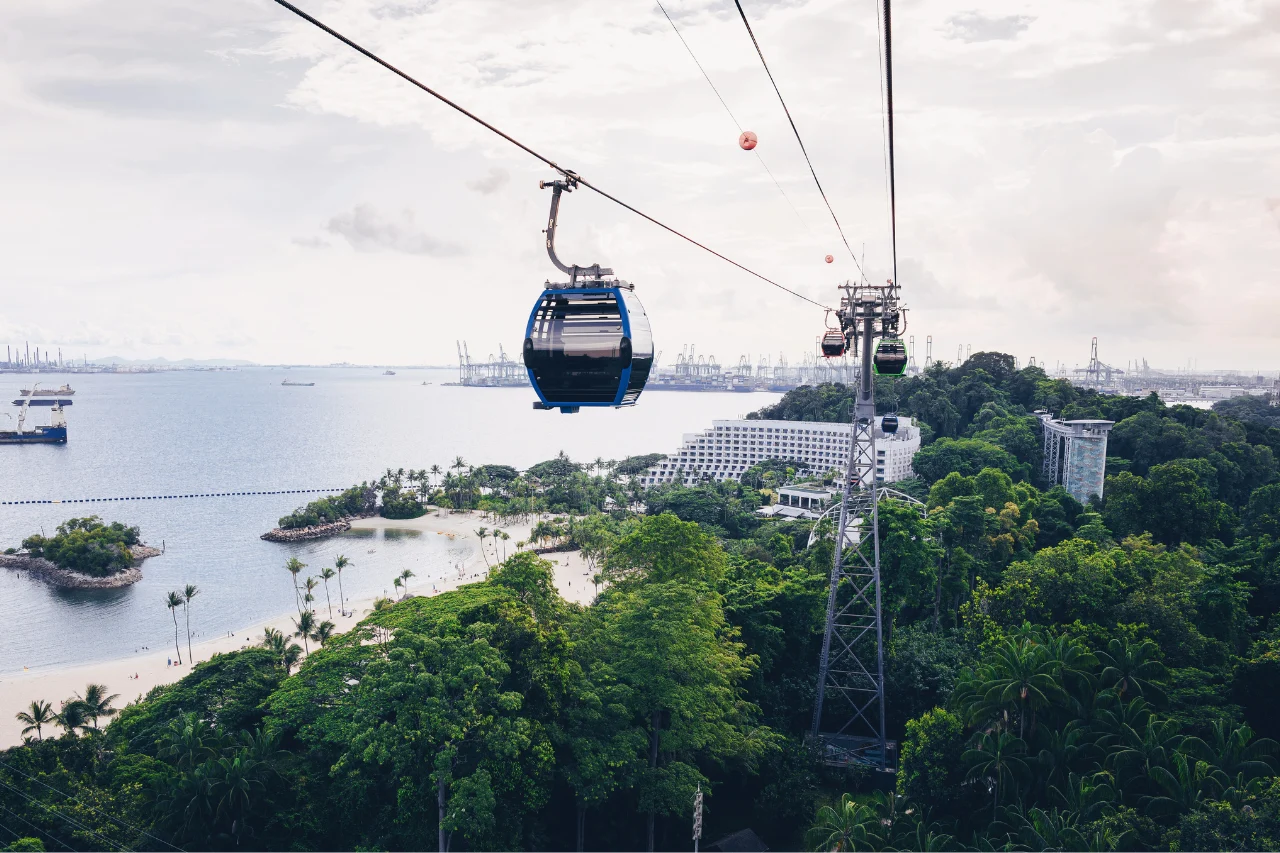Singapore Tour Package Cableway trip in Sentosa Island, Singapore