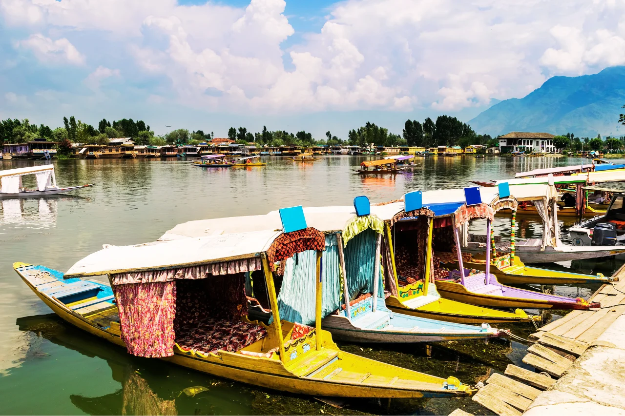Kashmir & Kargil Tour Package Shikara Boats on Dal Lake